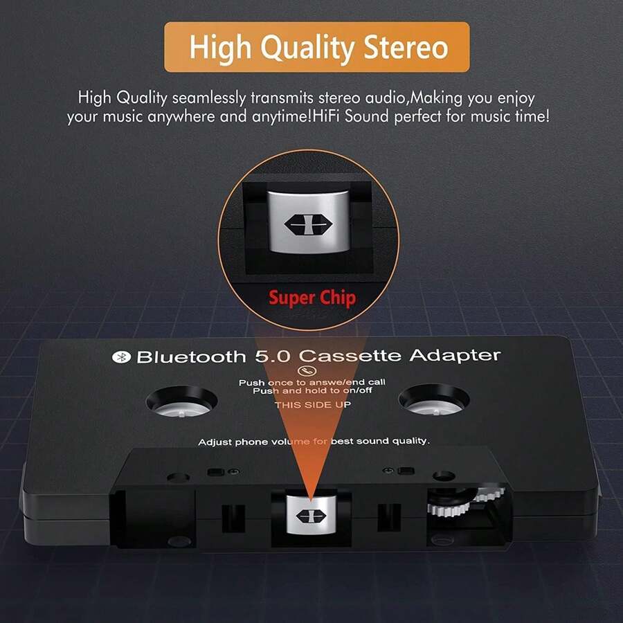 Adaptador Convertidor Casete Bluetooth Para Coche Automóvil
