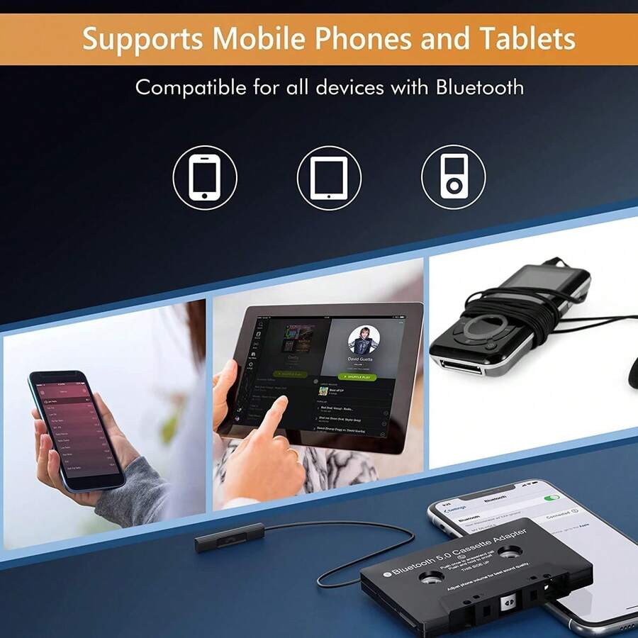 Adaptador Convertidor Casete Bluetooth Para Coche Automóvil