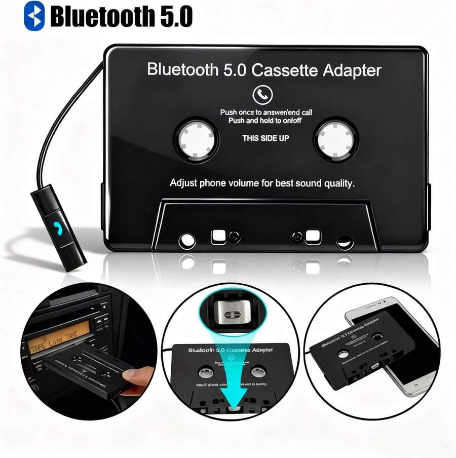 Adaptador Convertidor Casete Bluetooth Para Coche Automóvil