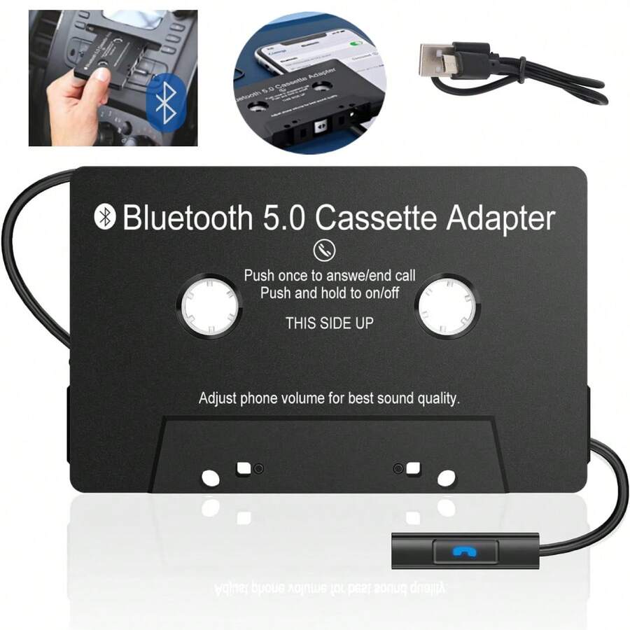 Adaptador Convertidor Casete Bluetooth Para Coche Automóvil