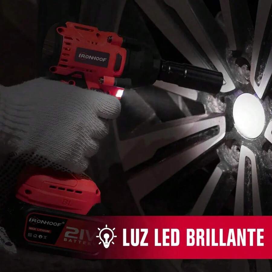 Llave de Impacto Inalámbrica 21V + Taladro Eléctrico 2 en 1