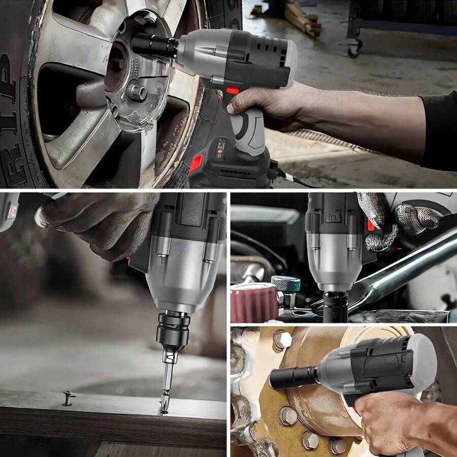 Llave de Impacto 21V con 520Nm + Kit Completo de Accesorios