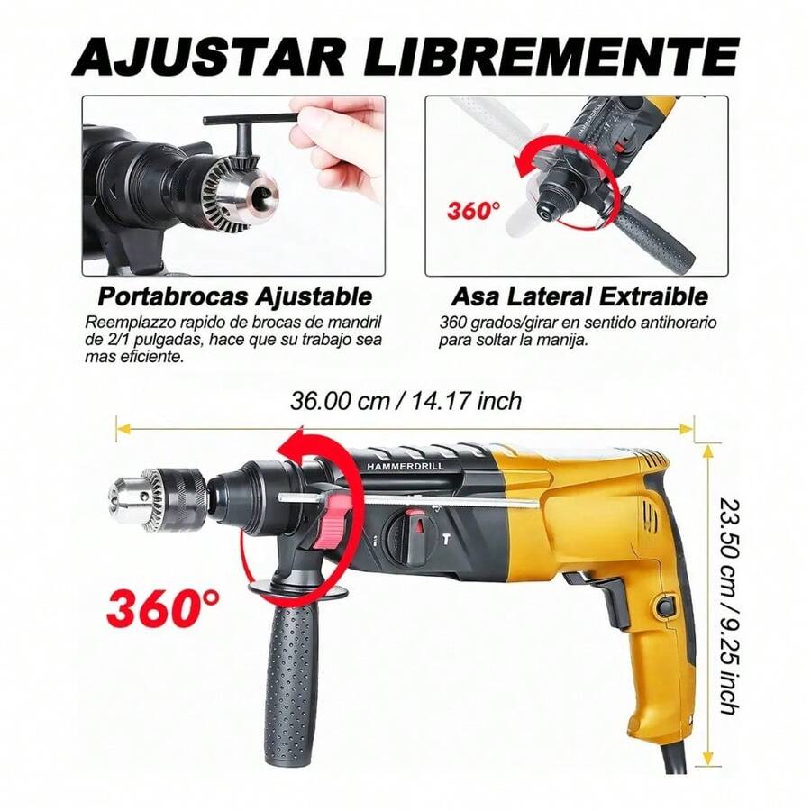 Rotomartillo 800W SDS Plus
