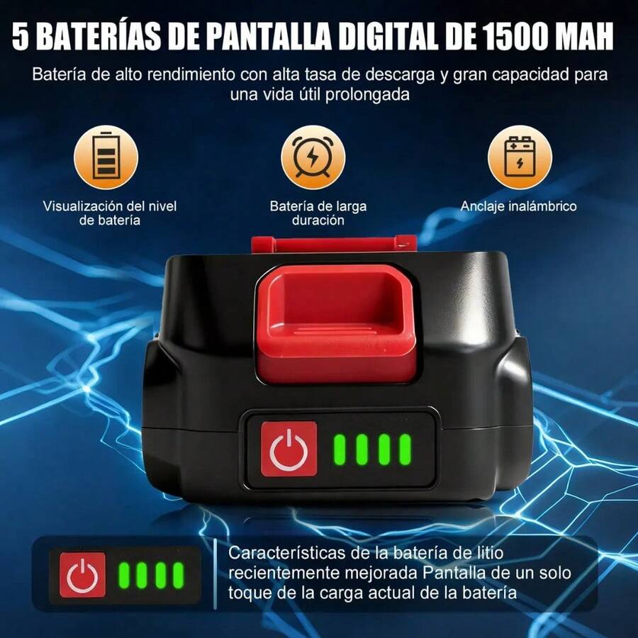 Lijadora Inalámbrica con 2 Baterías