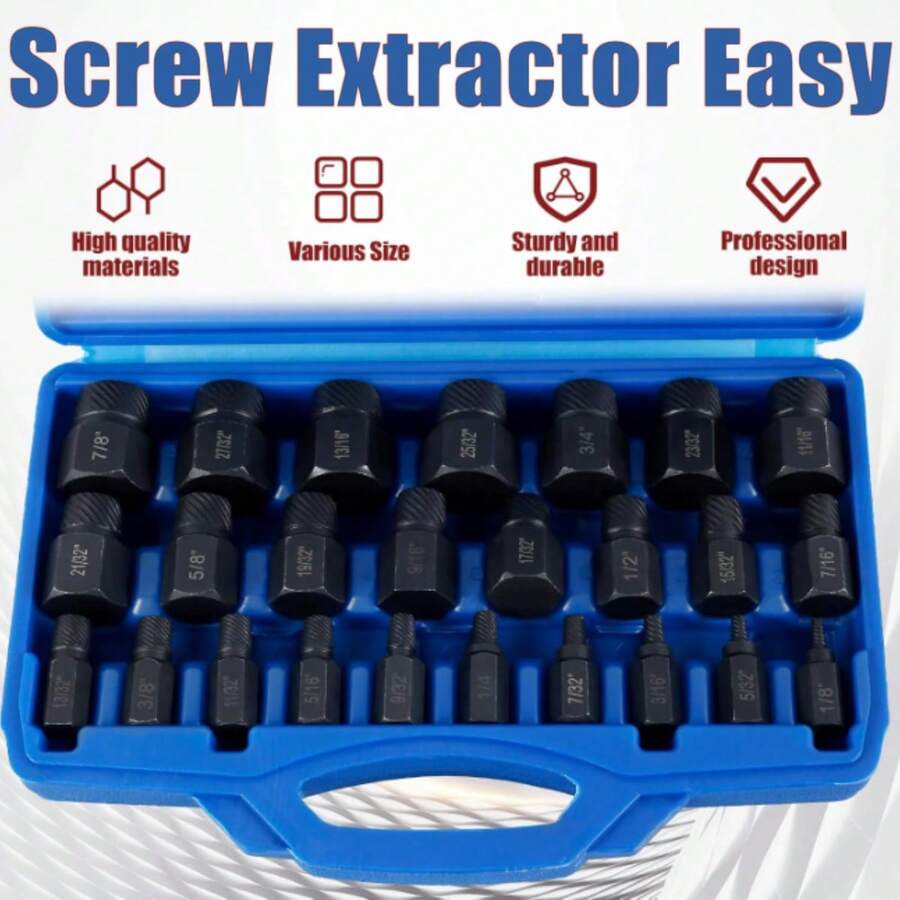 Juego de Extractores de Tornillos de 25 Piezas