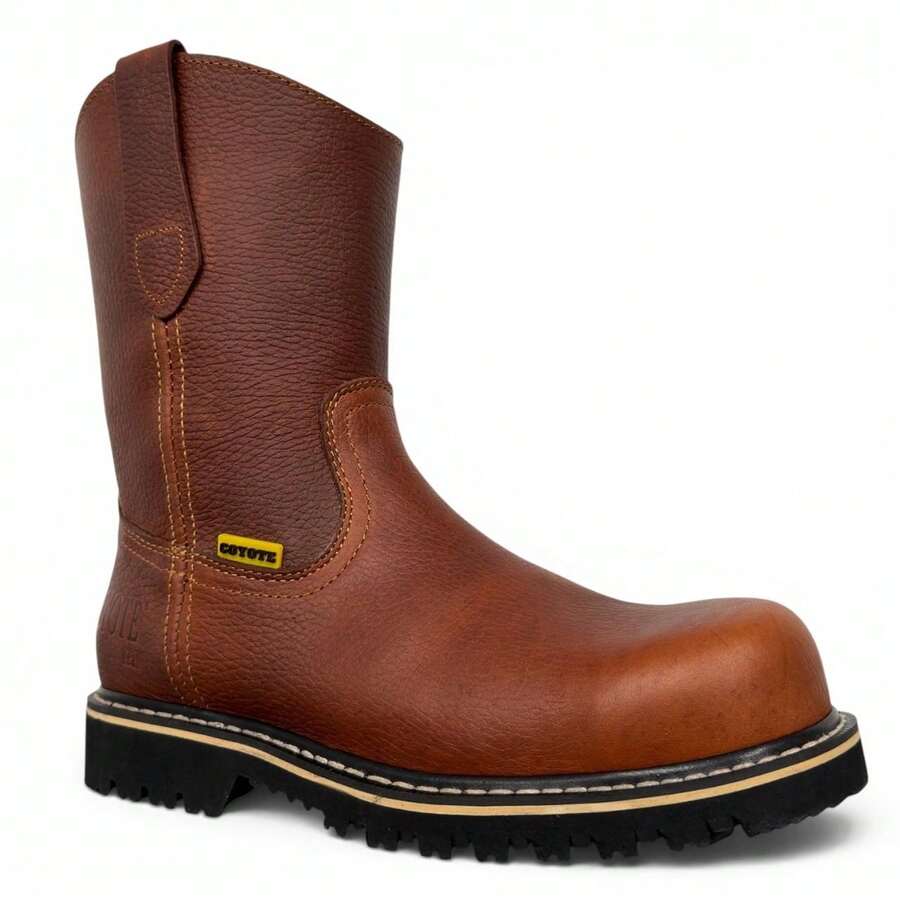 BOTA DIELECTRICA CON CASCO DE POLIAMIDA EN PIEL GENUINA CON SUELA DE TRACTOR