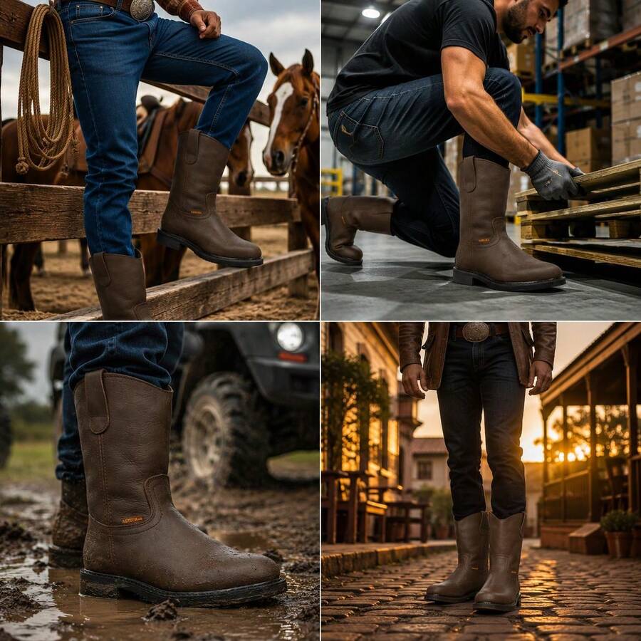 BOTA DE TRABAJO EN PIEL USO RUDO