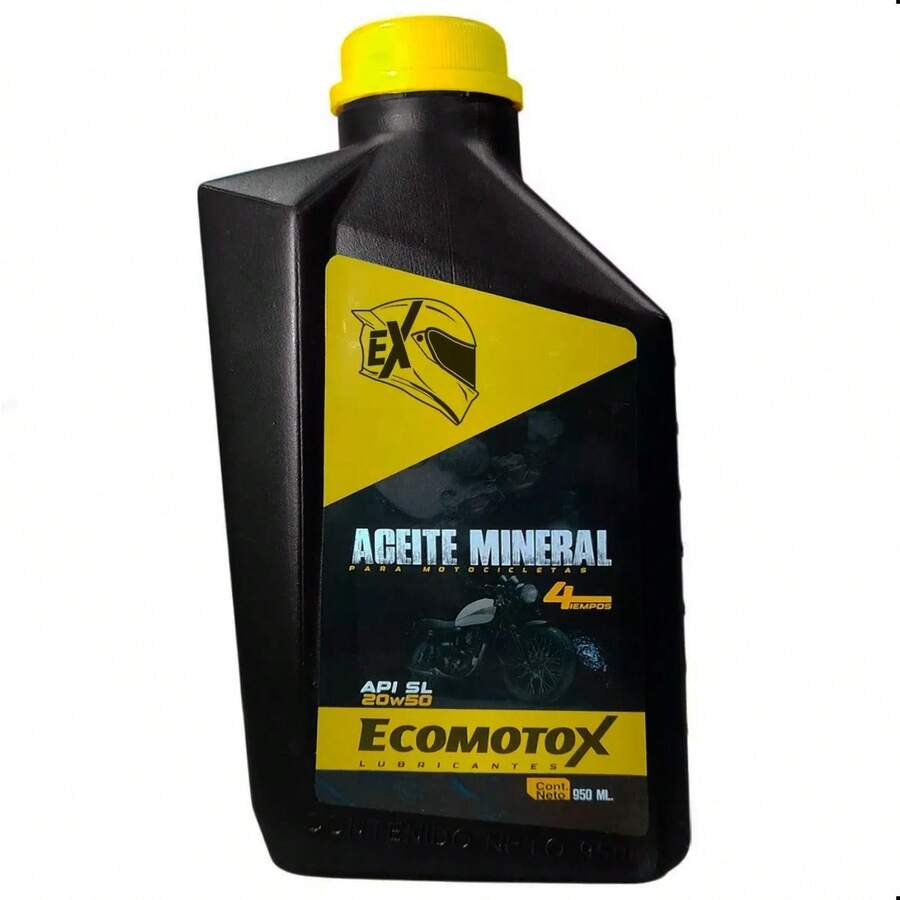 Paquete 6 Aceites Minerales 20W50 API SL 4 Tiempos Ecomotox – Protección y rendimiento confiable