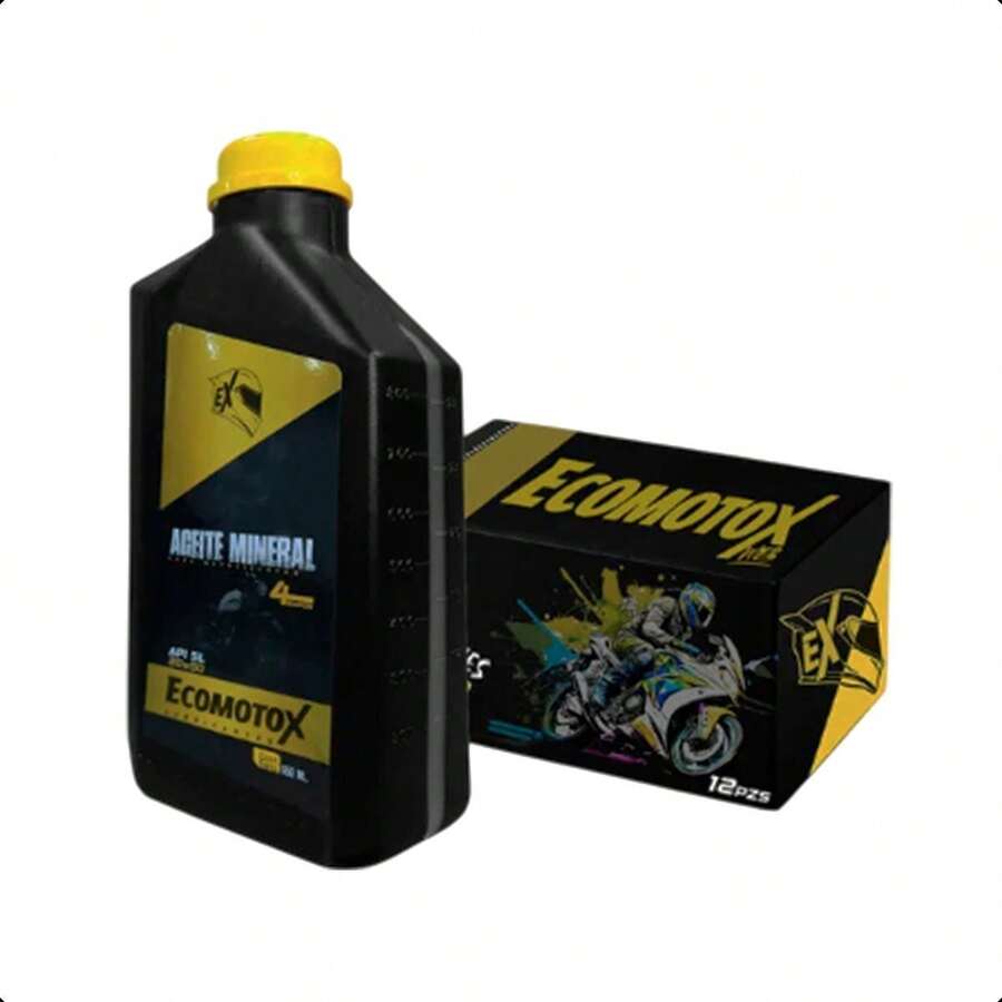 Paquete 6 Aceites Minerales 20W50 API SL 4 Tiempos Ecomotox – Protección y rendimiento confiable