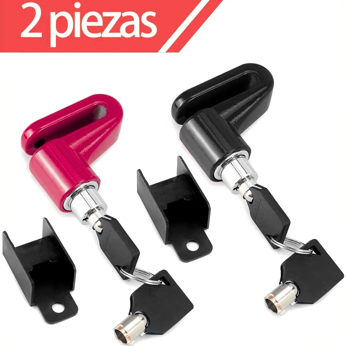 Vmingo 2pz Candado Disco Impermeable Antirrobo