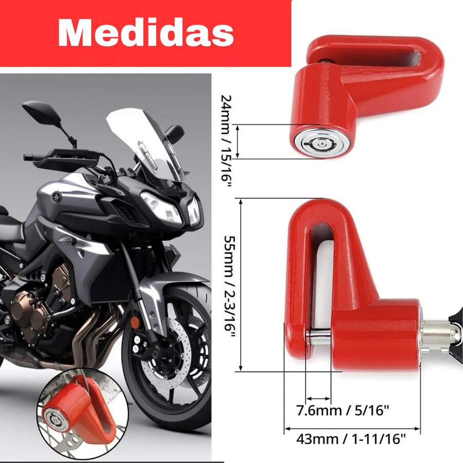 Vmingo 2pz Candado Disco Impermeable Antirrobo