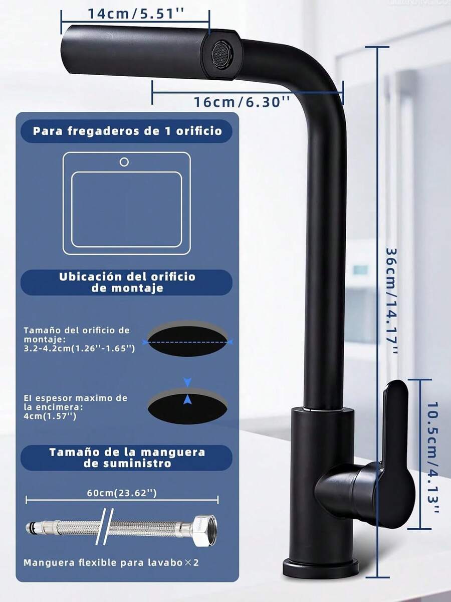 Mcmxtap Grifo de avabo de 4 modos