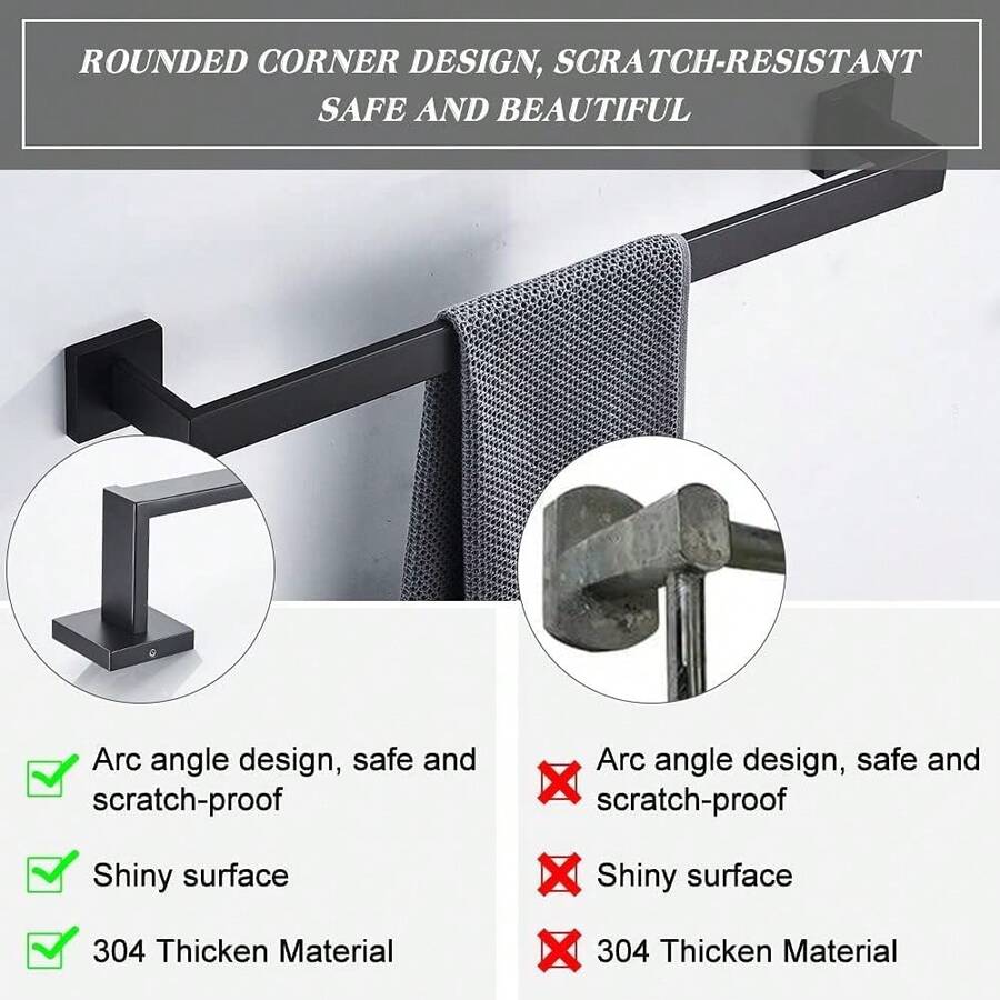 Mcmxtap Negro Juego de Accesorios de Baño