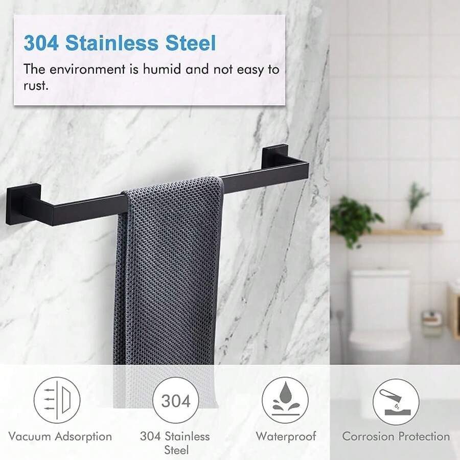 Mcmxtap Negro Juego de Accesorios de Baño