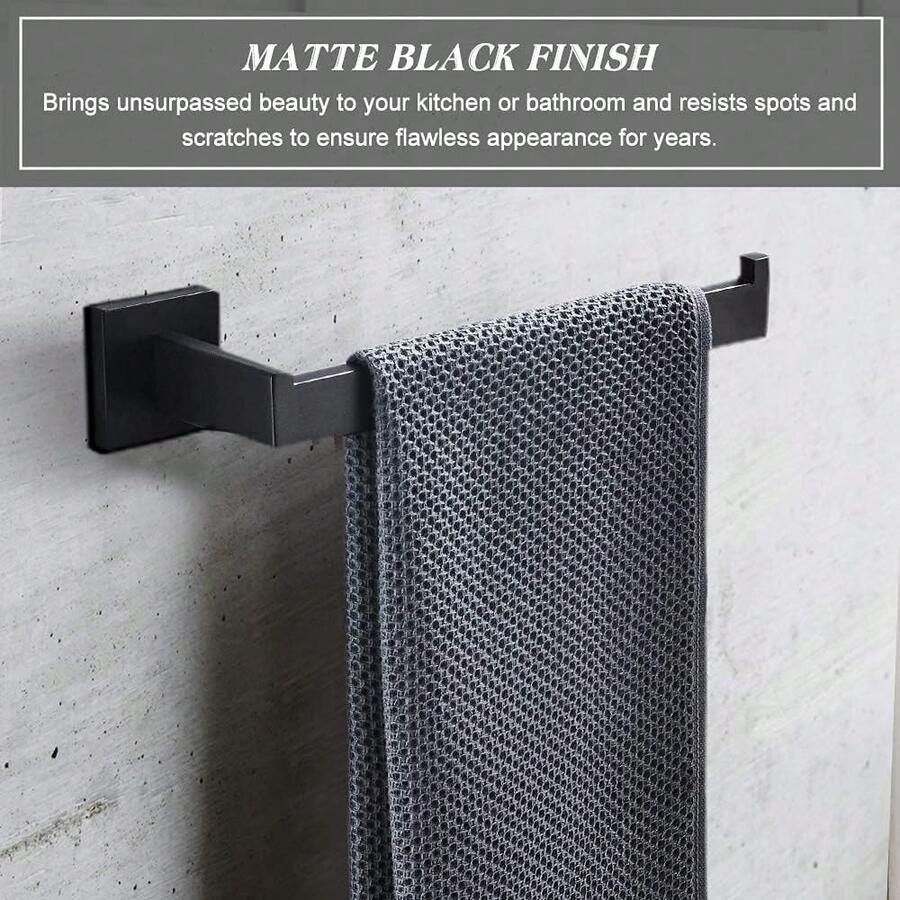 Mcmxtap Negro Juego de Accesorios de Baño