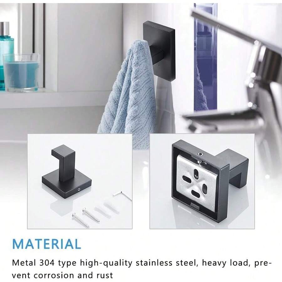 Mcmxtap Negro Juego de Accesorios de Baño