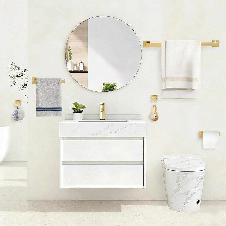 Mcmxtap Negro Juego de Accesorios de Baño