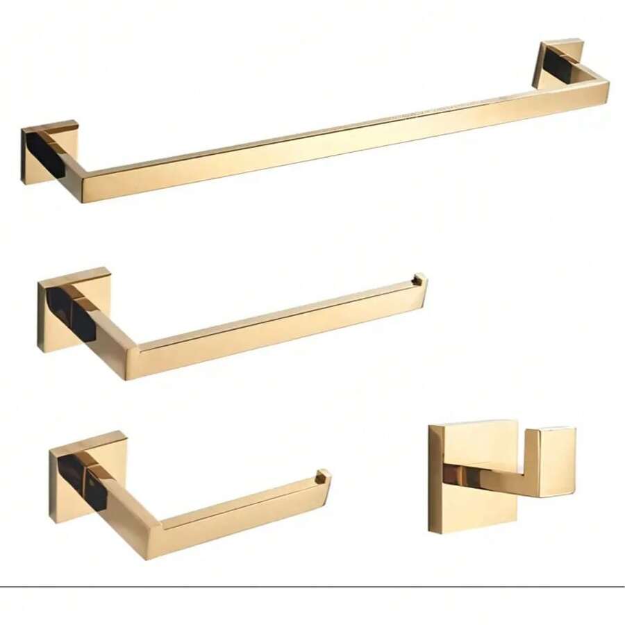 Mcmxtap Negro Juego de 4 Accesorios de baño Barra de Toallas de Acero Inoxidable