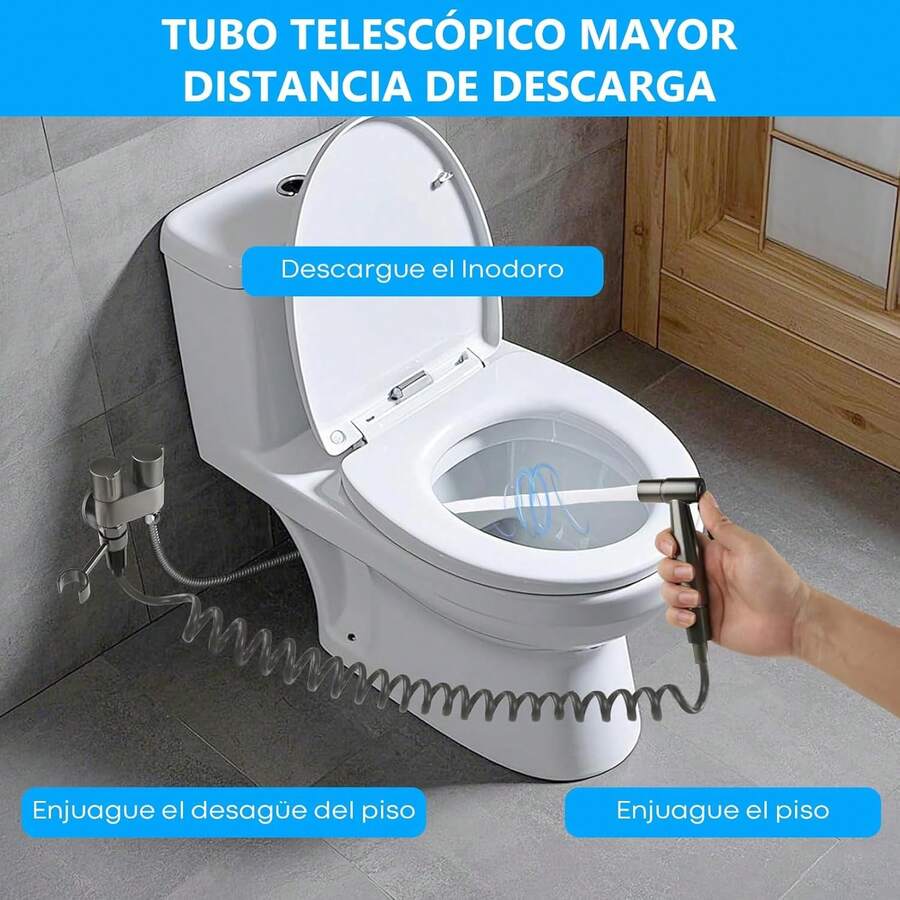 Bidet Pulverizador Acero Inoxidable: Baño Bidé Pulverizador Set