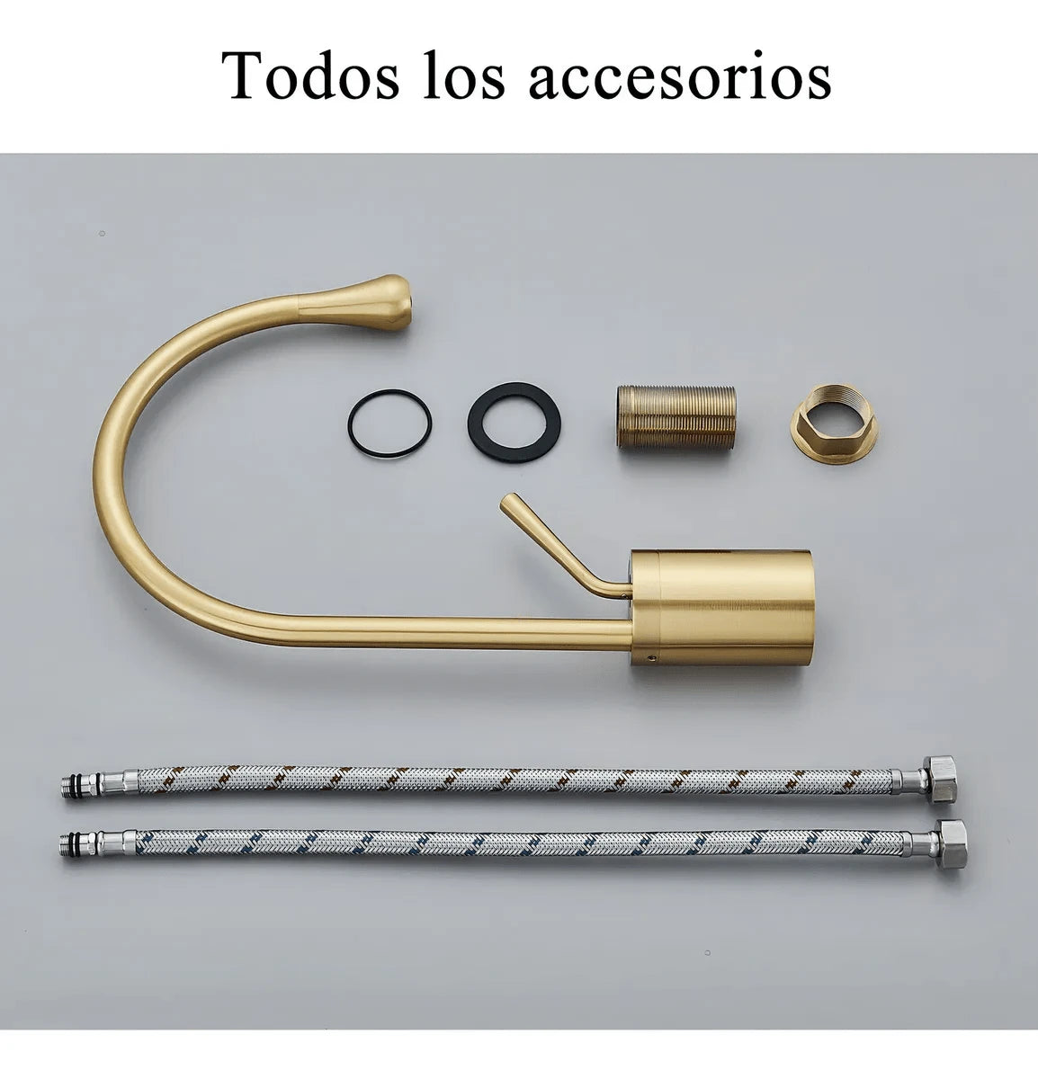 Grifos de baño en oro cepillado