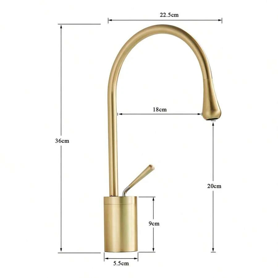 Grifos de baño en oro cepillado