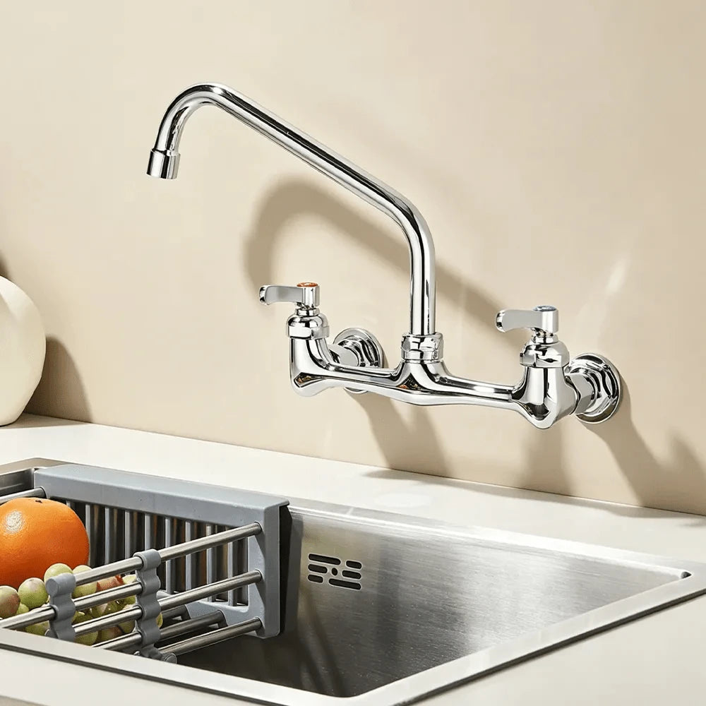 Mcmxtap Cromo Grifo de cocina de montaje en pared