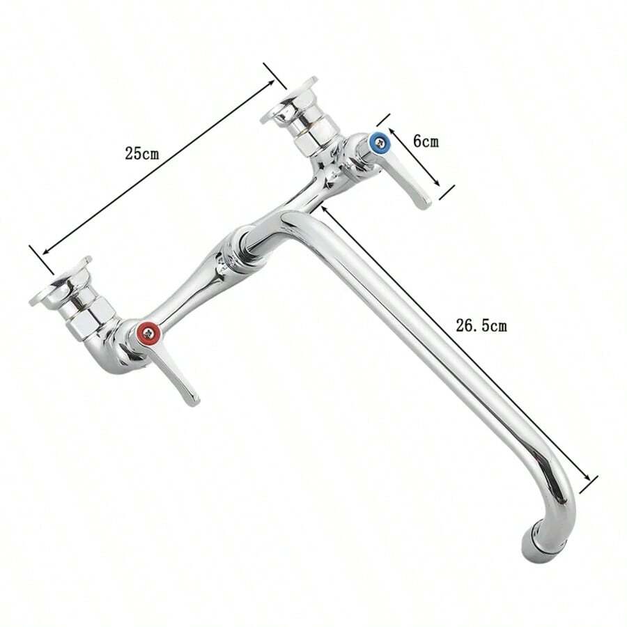 Mcmxtap Cromo Grifo de cocina de montaje en pared