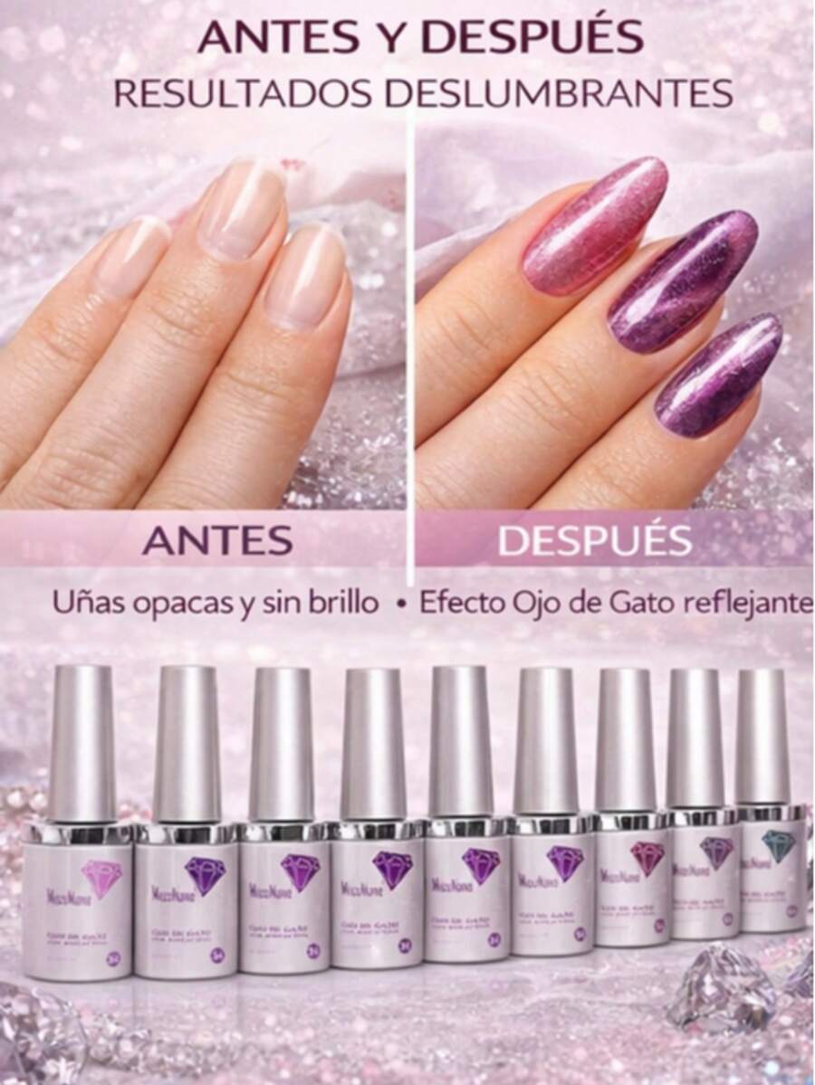Set de Gel para Uñas Ojo de Gato MissNana, 36 Colores