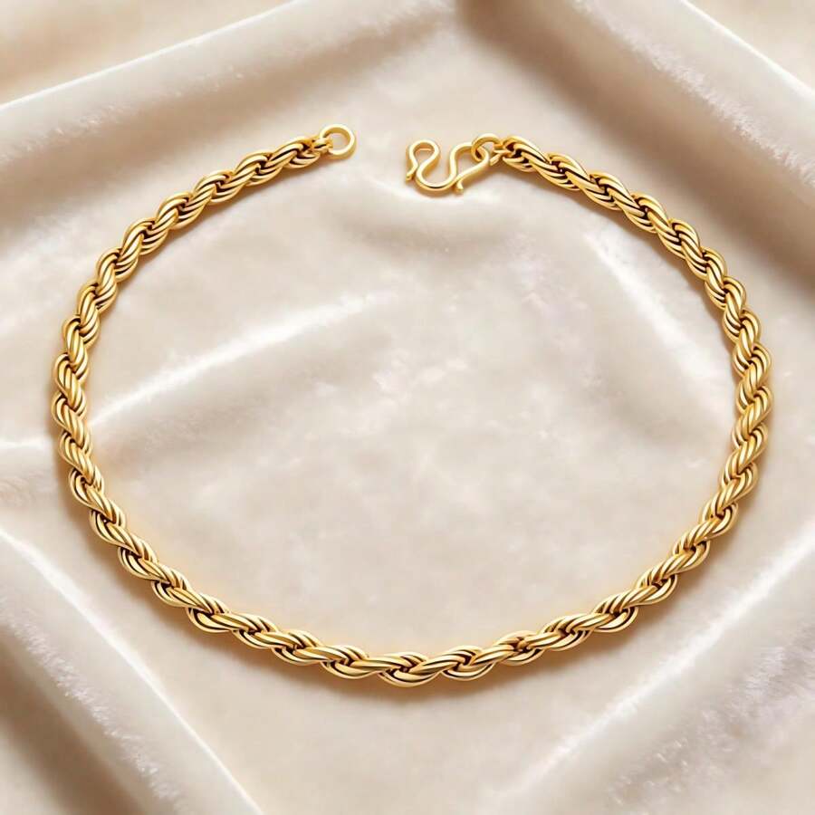Cadena Trenzada para Hombre Golden