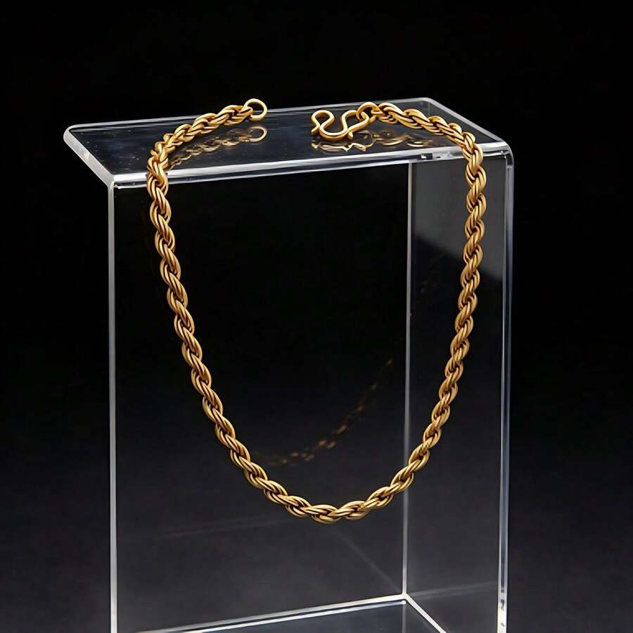 Cadena Trenzada para Hombre Golden