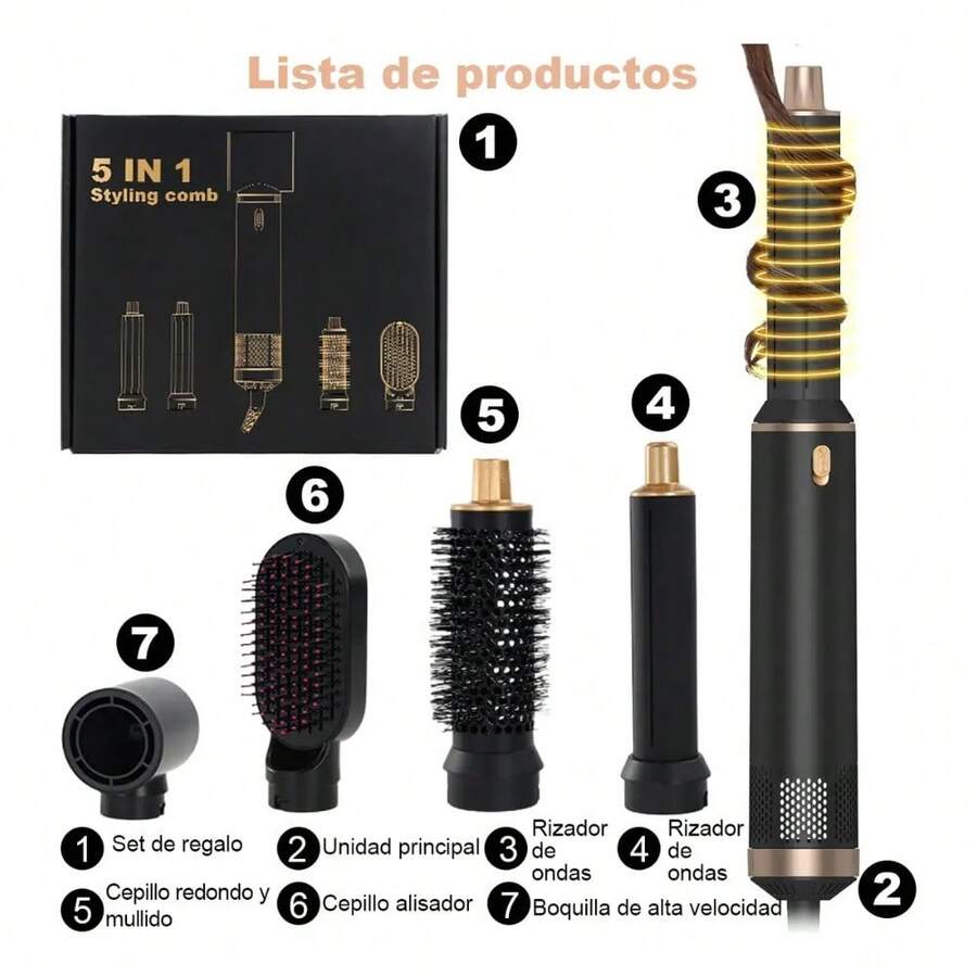 Cepillo Secador de Pelo 5 en 1