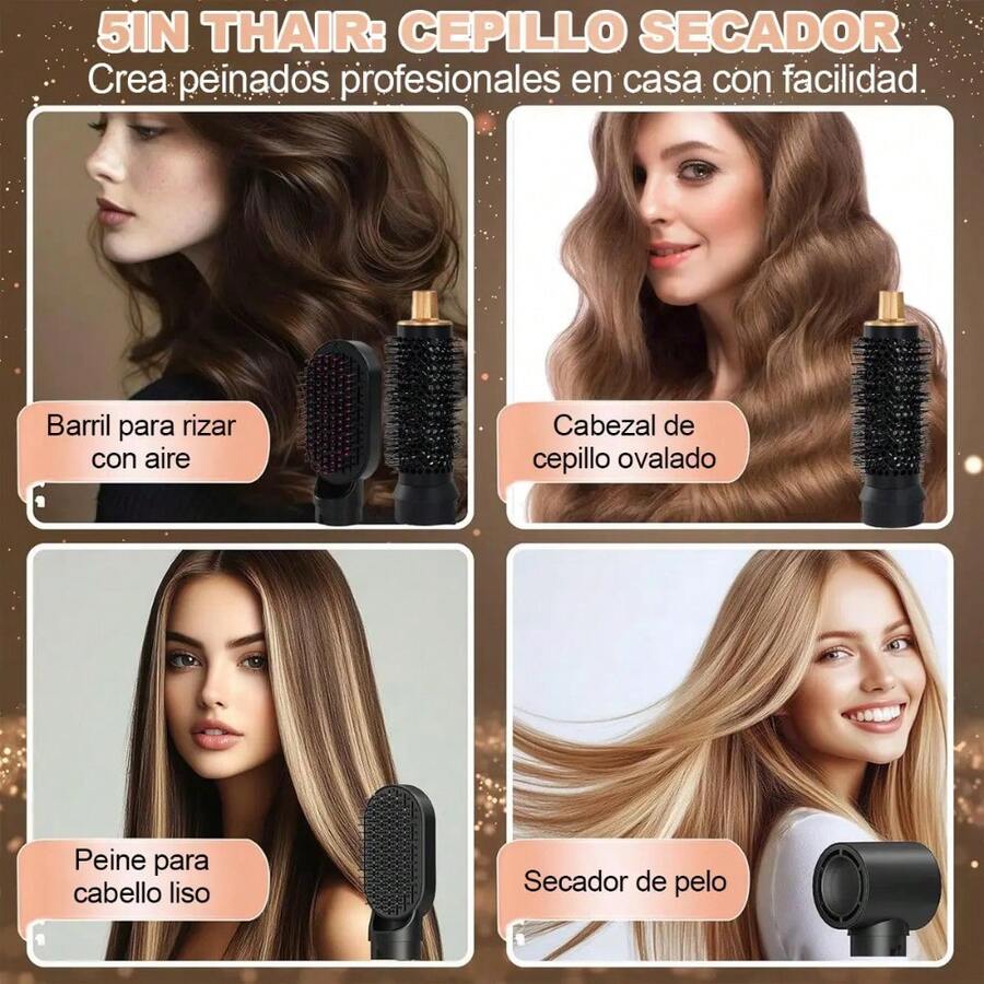 Cepillo Secador de Pelo 5 en 1