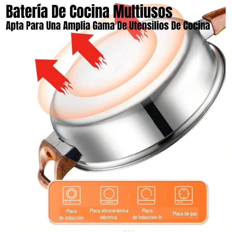 Juego De Utensilios De Cocina De Acero Inoxidable