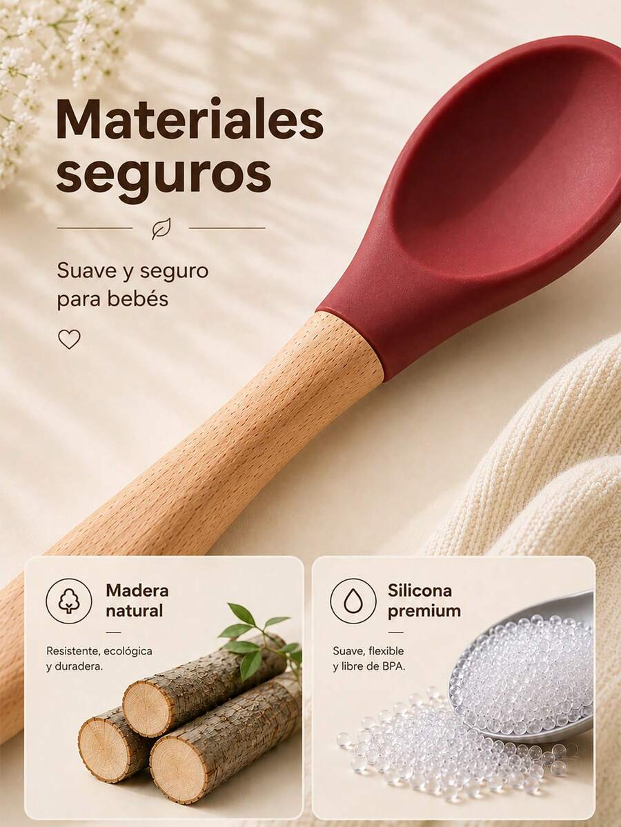 Set de Cuchara y Tenedor de Silicona