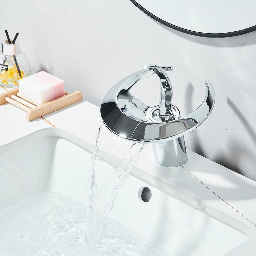 Mezclador monomando para lavabo tipo cascada