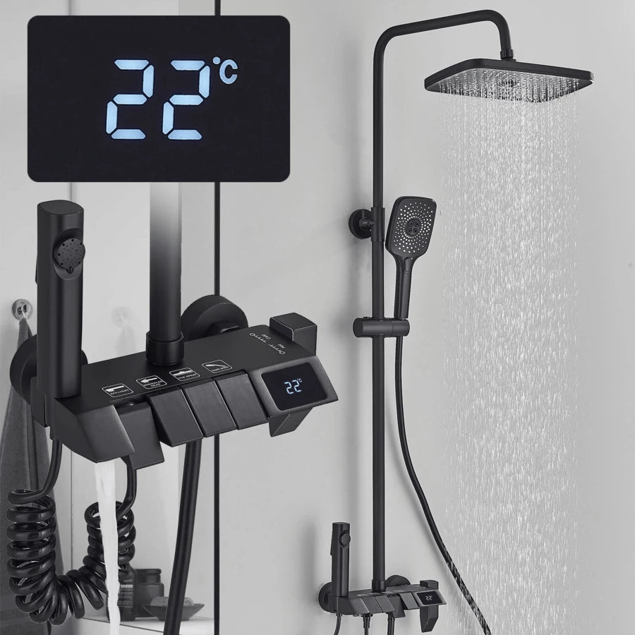 Juego de ducha de baño, juego de ducha con pantalla digital