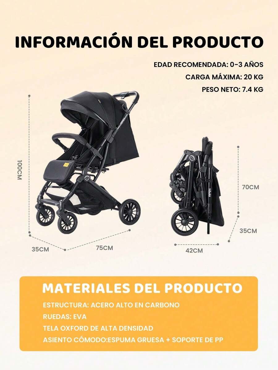 Cochecito para Bebé, Carriola Ligera