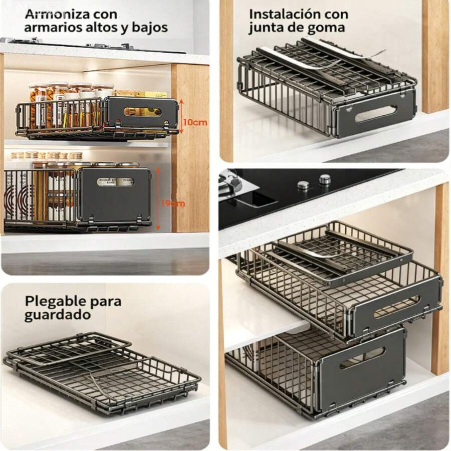 Organizador de Gabinete Extraíble 2 Piezas