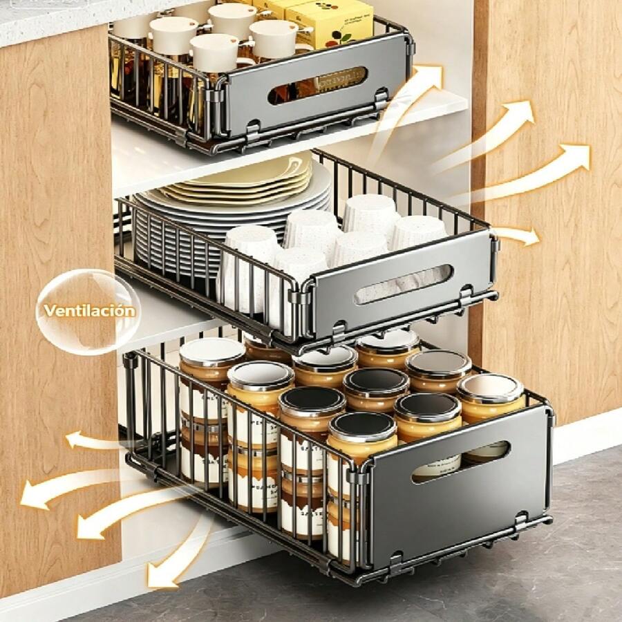 Organizador de Gabinete Extraíble 2 Piezas