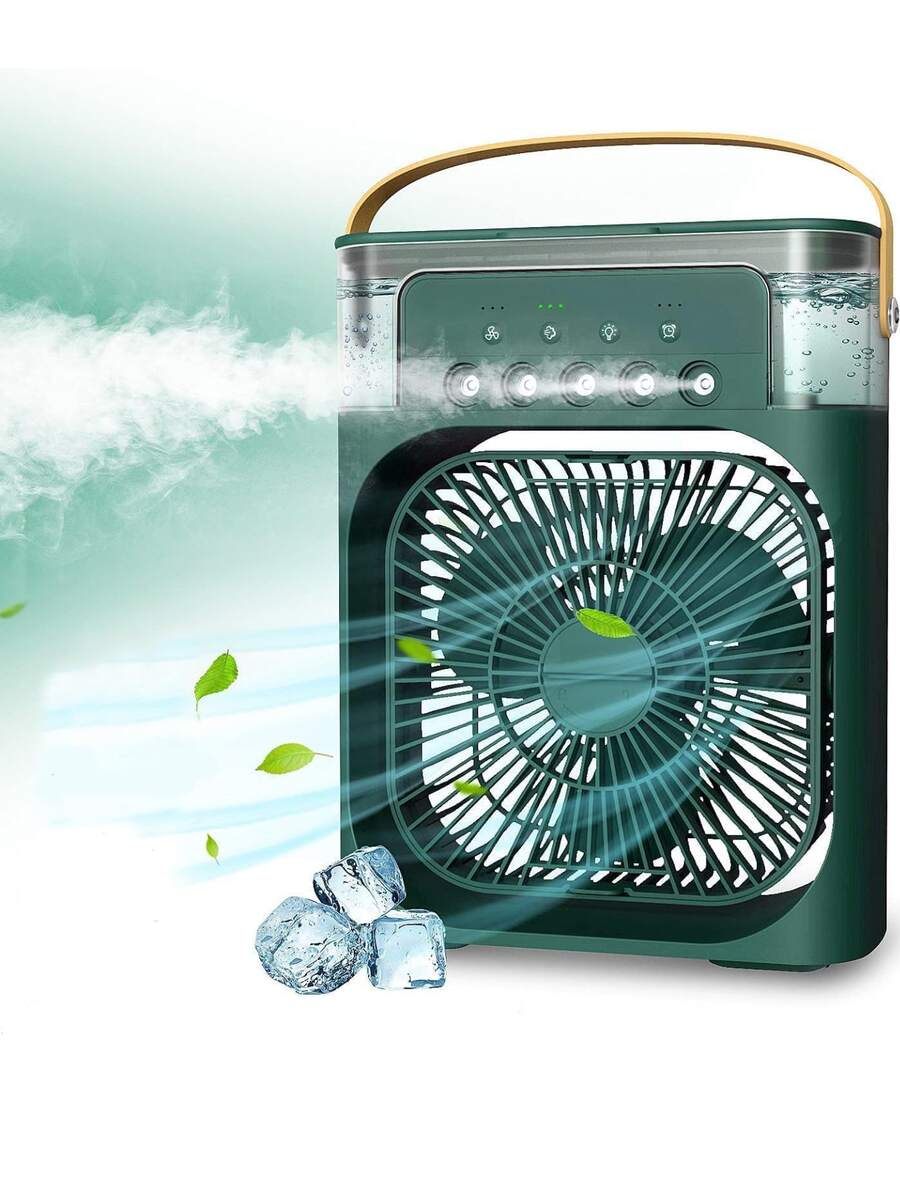 Mini Aire Acondicionado Portátil y Humidificador de Escritorio 3 en 1