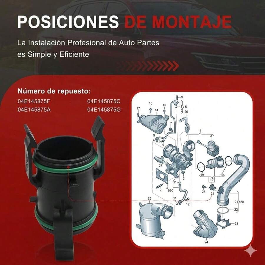 Cople Tubo Adaptador Intercooler Turbocompresor Vw Golf Audi