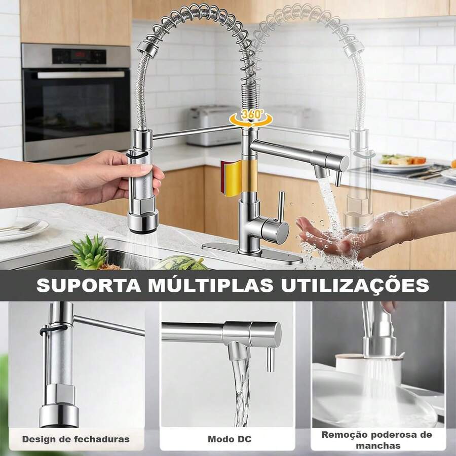 Mcmxtap Níquel cepillado Grifo Mezclador para Fregadero de Cocina