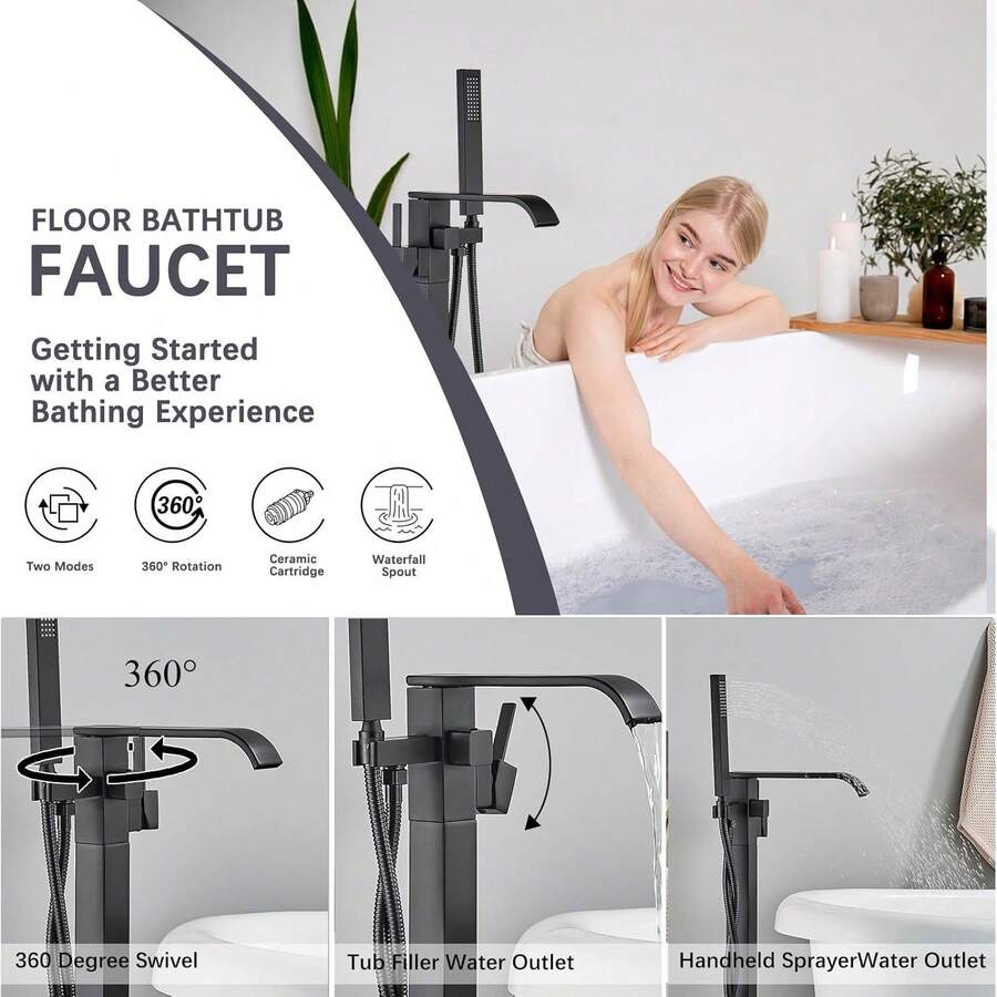 Llave para Tina con Salida en Cascada