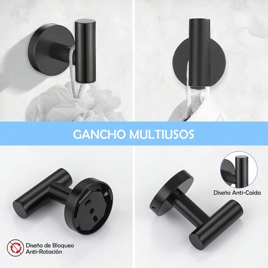 Mcmxtap Negro Juego de Accesorios de Baño