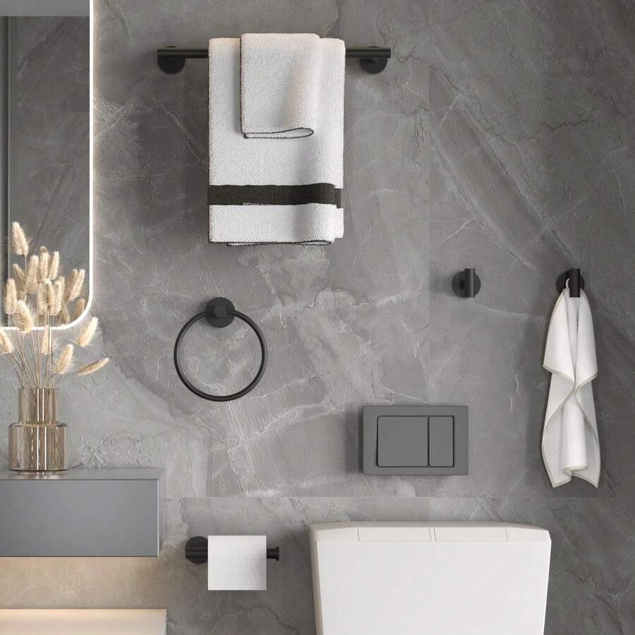 Mcmxtap Negro Juego de Accesorios de Baño
