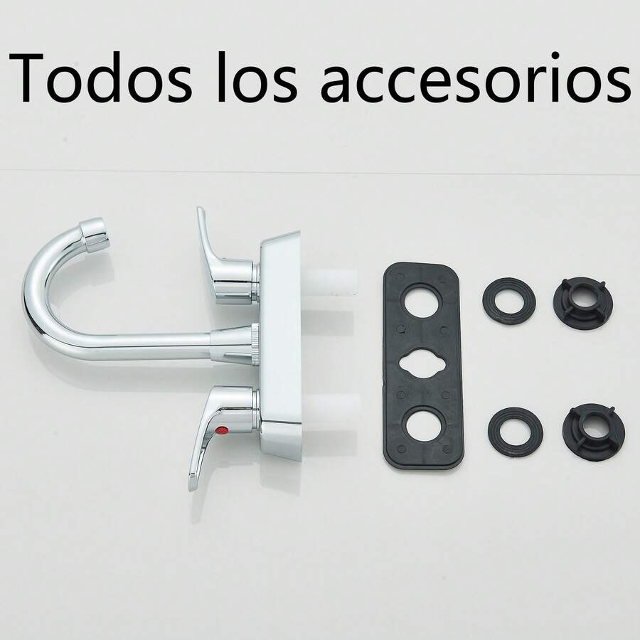Grifos de baño, Grifo Negro para Lavabo de 2 Orificios