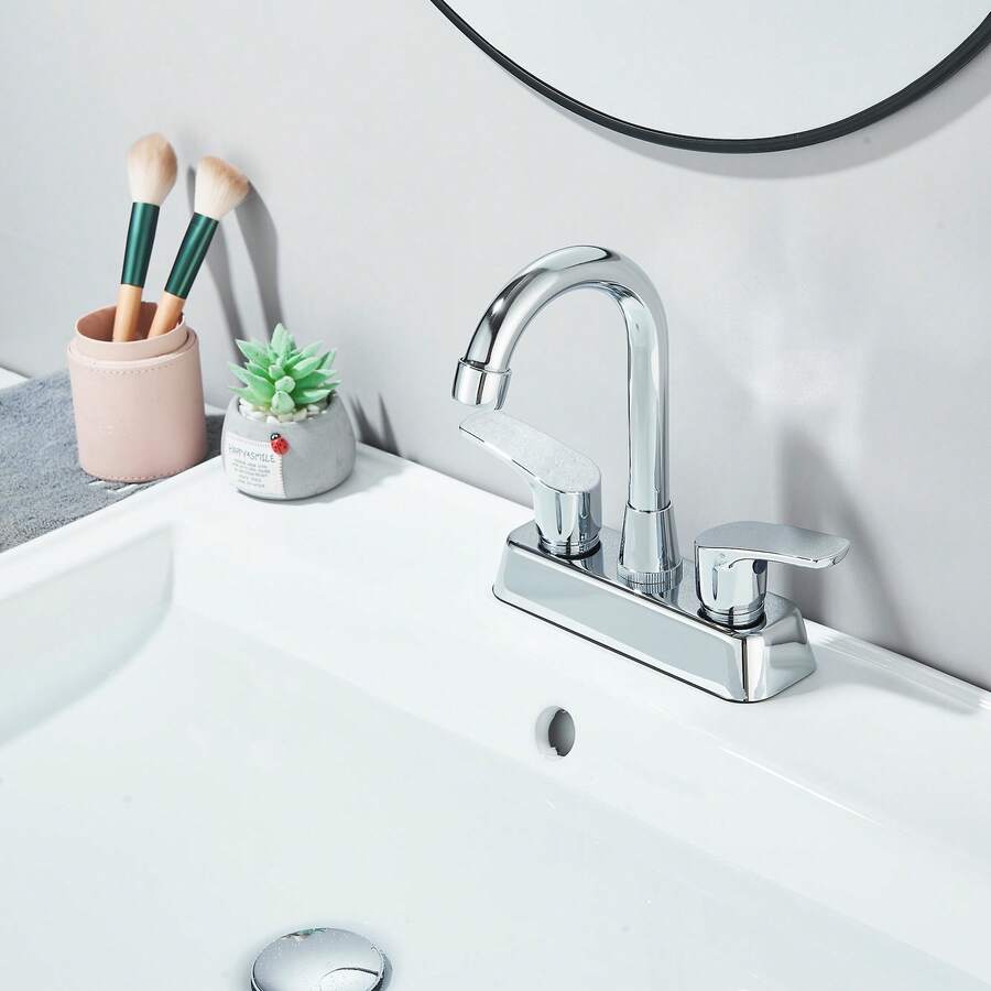 Grifos de baño, Grifo Negro para Lavabo de 2 Orificios