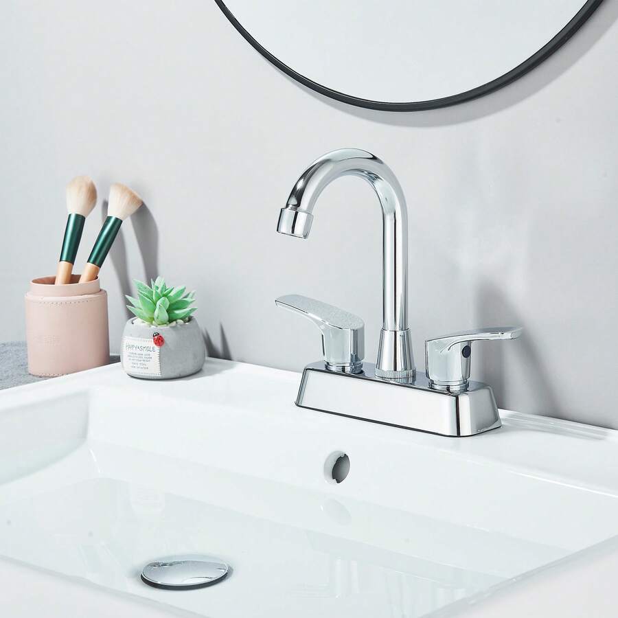 Grifos de baño, Grifo Negro para Lavabo de 2 Orificios