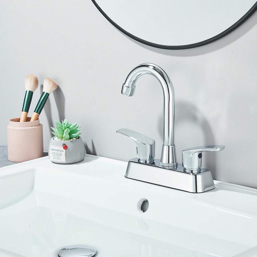 Grifos de baño, Grifo Negro para Lavabo de 2 Orificios