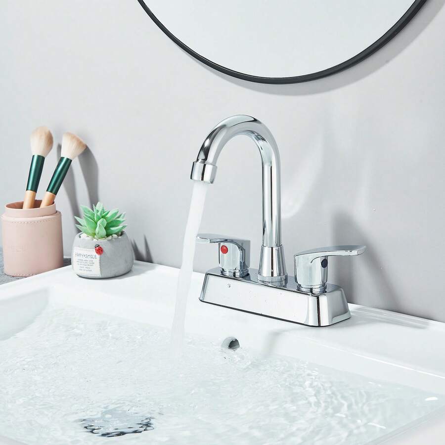 Grifos de baño, Grifo Negro para Lavabo de 2 Orificios